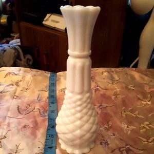 Vintage milk glass pineapple bud vase
